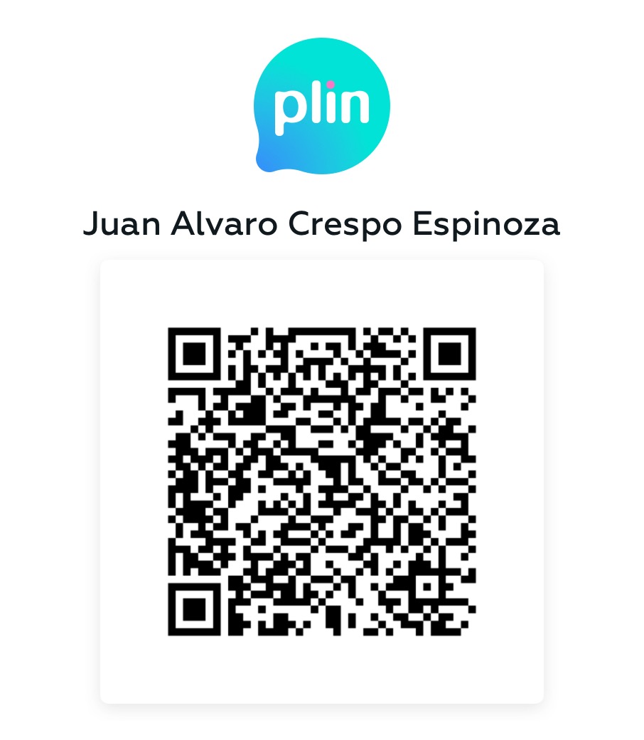 Plin QR code of Juan Alvaro Crespo Espinoza